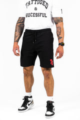 WKND Mens Comfort Shorts - Black w/ Red