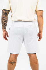 WKND Mens Comfort Shorts - White Heather w/ Navy