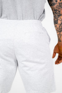 WKND Mens Comfort Shorts - White Heather w/ Purple
