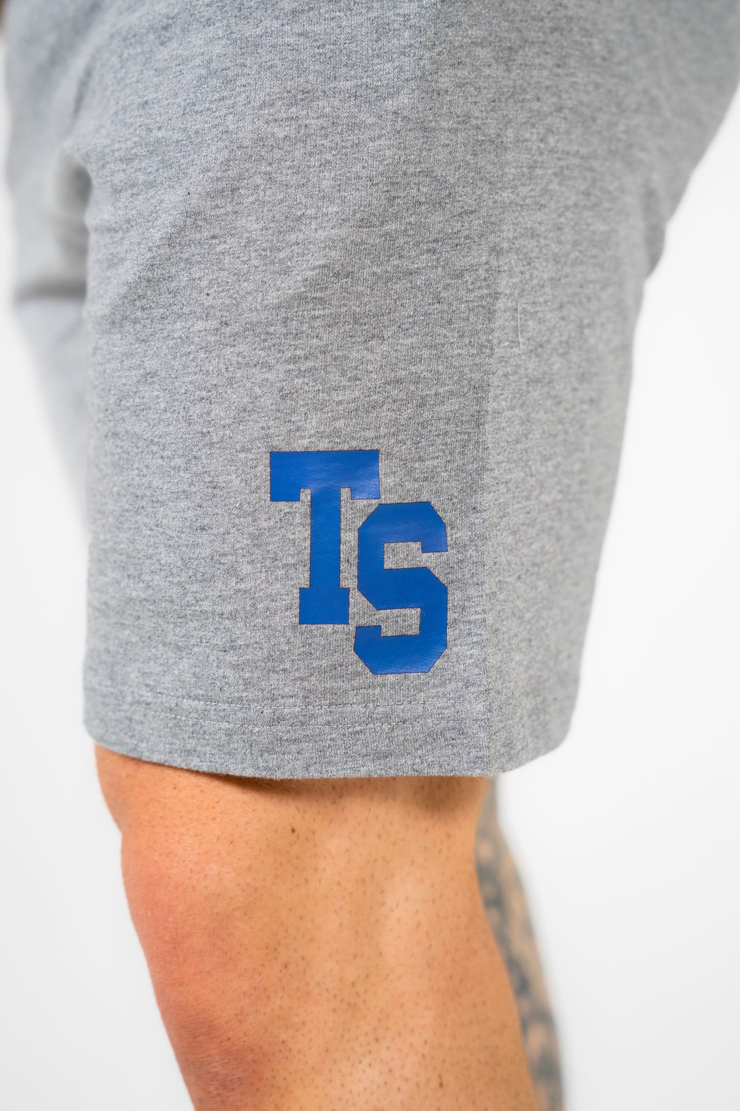 WKND Mens Comfort Shorts - Heather Grey w/ Royal