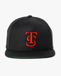 Icon Snapback Hat - Black w/ Red