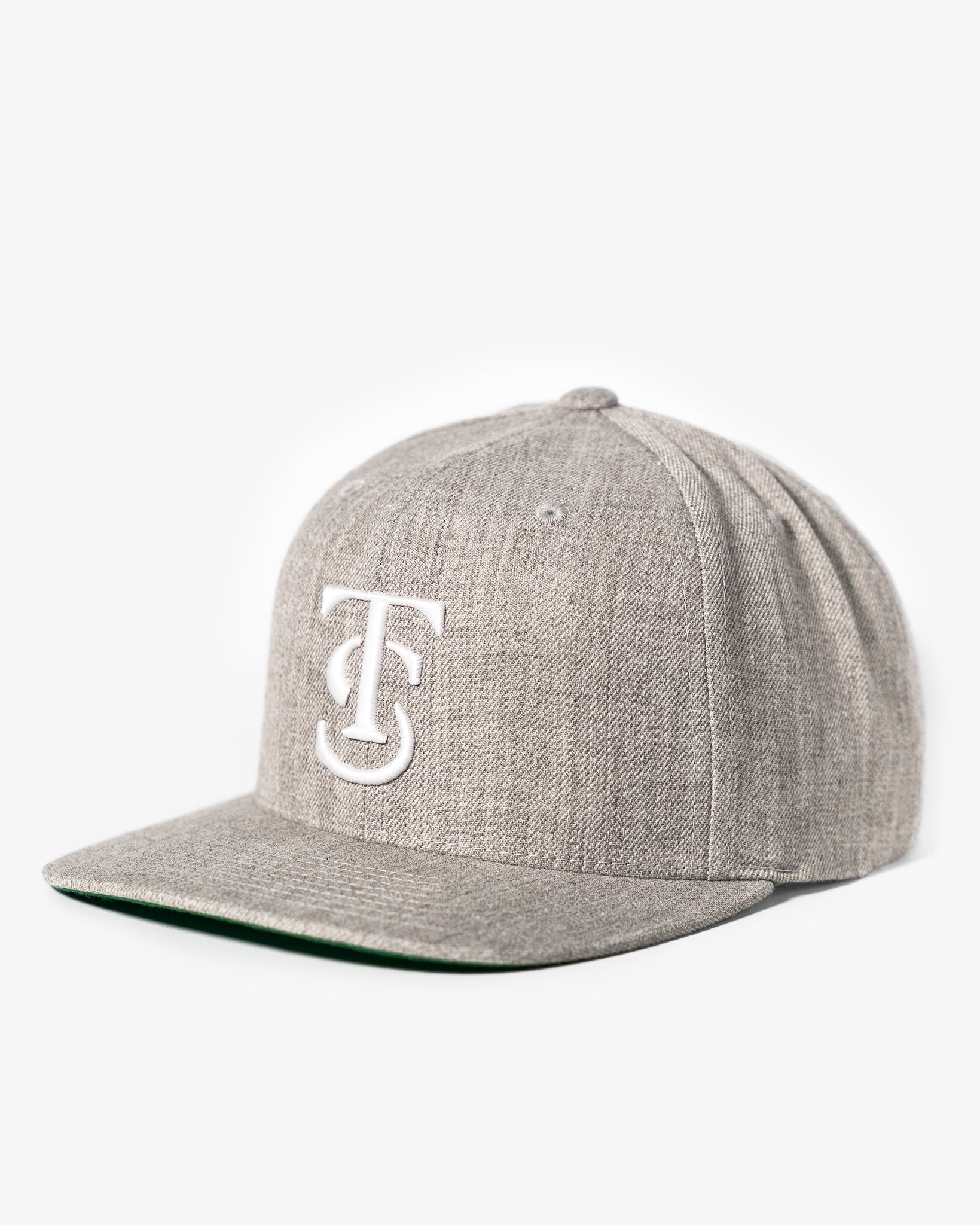 Icon Snapback Hat - Heather Grey w/ White