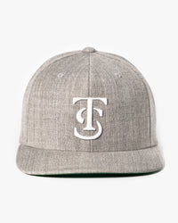 Icon Snapback Hat - Heather Grey w/ White