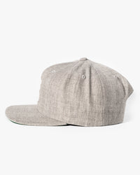 Icon Snapback Hat - Heather Grey w/ White