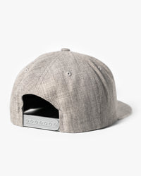 Icon Snapback Hat - Heather Grey w/ White