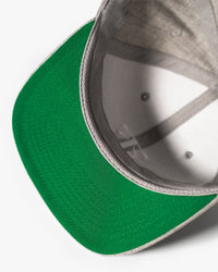 Icon Snapback Hat - Heather Grey w/ White