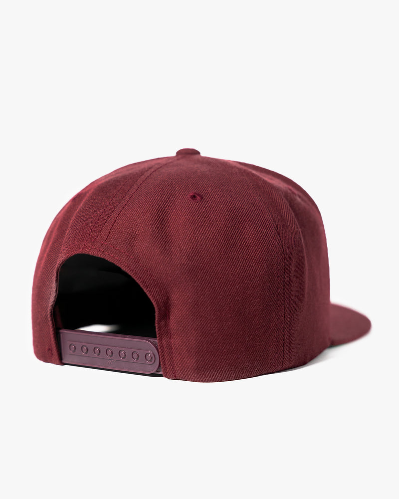 Icon Snapback Hat - Maroon w/ Black