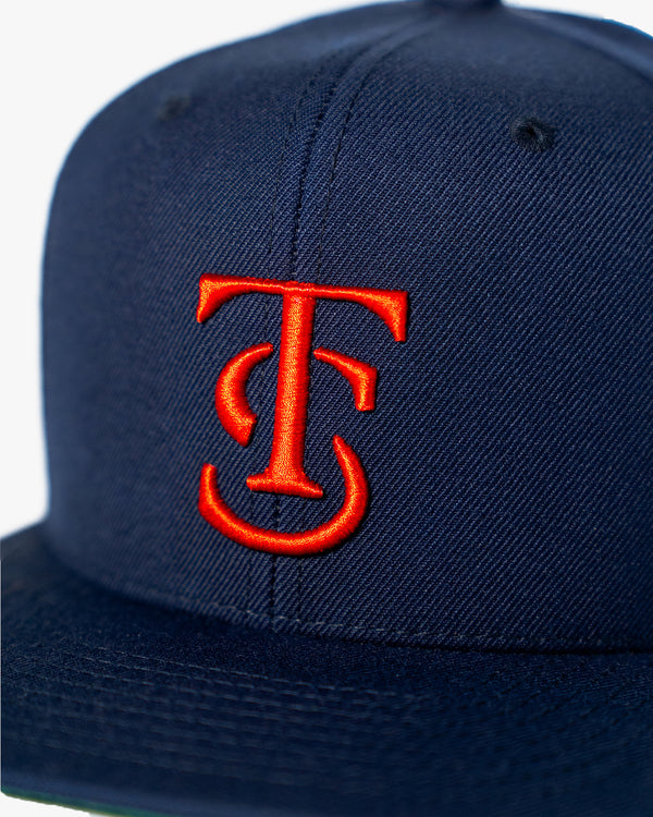 Icon Snapback Hat - Navy w/ Red