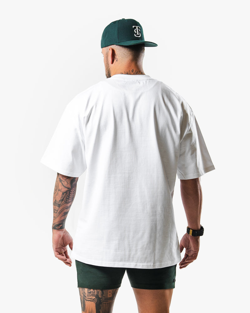 Icon Heavyweight Tee - White w/ Black