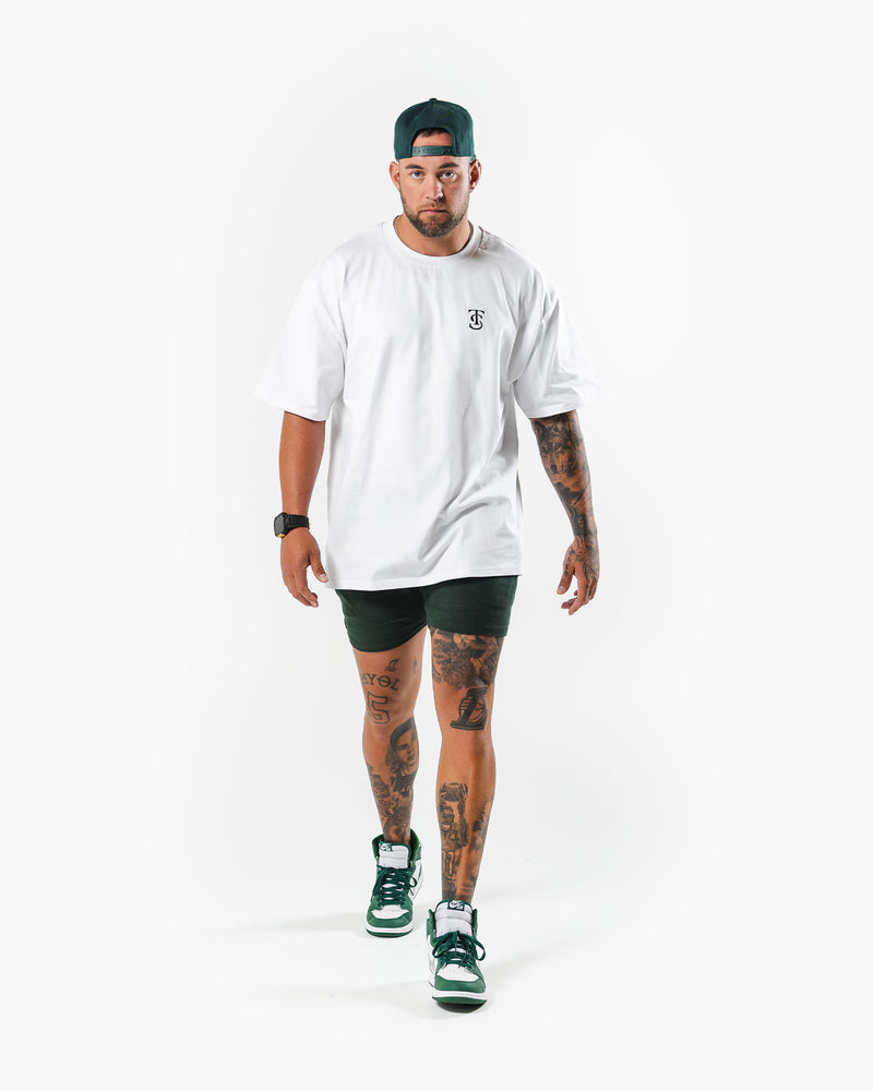 Icon Heavyweight Tee - White w/ Black