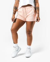 Women's Icon Sweat Shorts - Blush w/ White