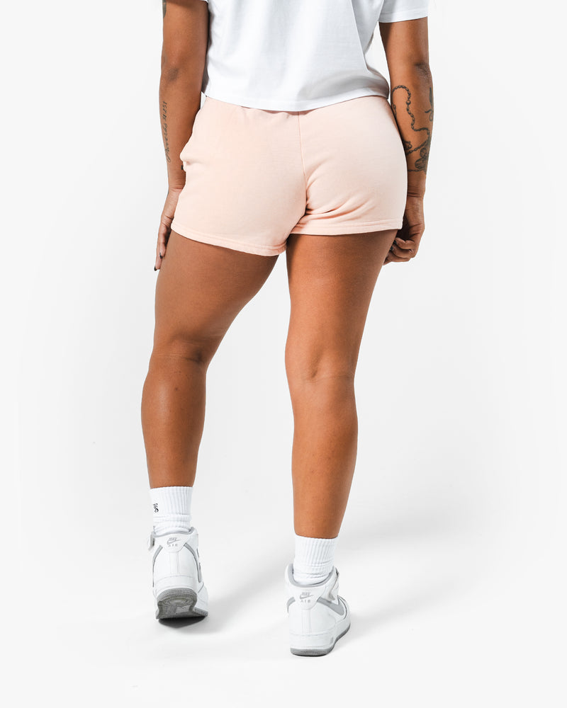 Women's Icon Sweat Shorts - Blush w/ White