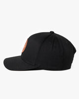 Leather Patch Retro Cotton Hat - Black
