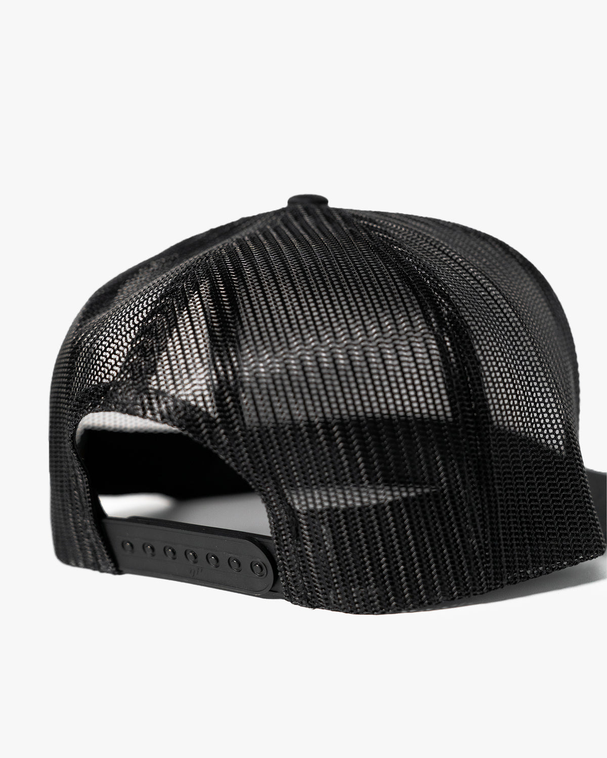 Leather Patch Classic Snapback Trucker Hat - Black