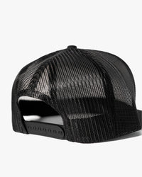 Leather Patch Classic Snapback Trucker Hat - Black