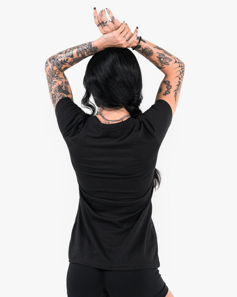 Women's Core T-Shirt - Black w/ White