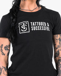 Women's Core T-Shirt - Black w/ White
