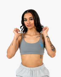 WKND Everyday Bra - Grey w/ Powder Blue