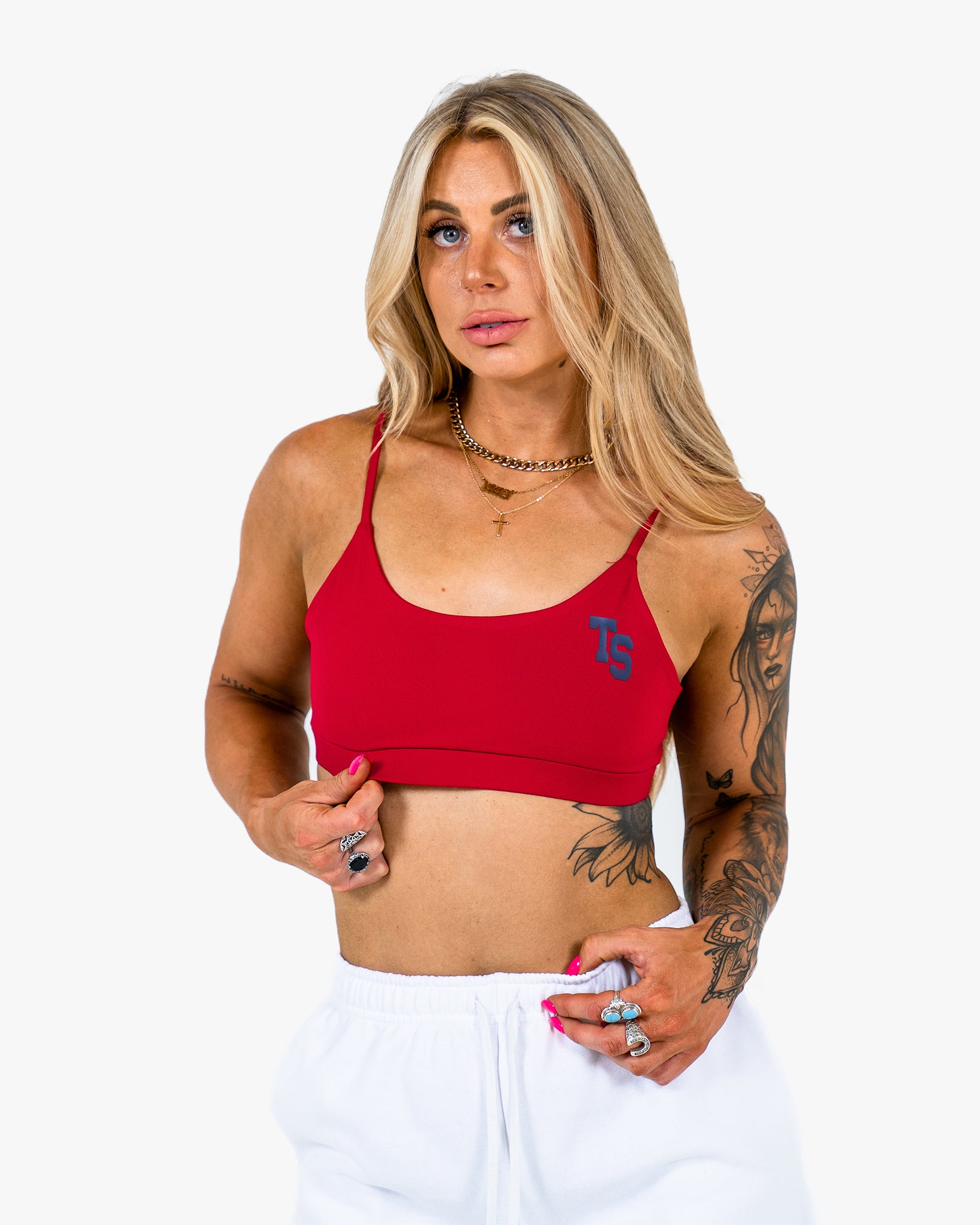 WKND Everyday Bra - Red w/ Navy