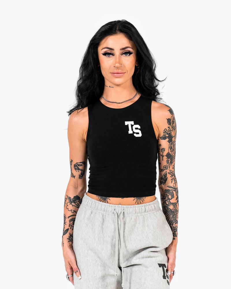 WKND Fitted Crop Tank - Black