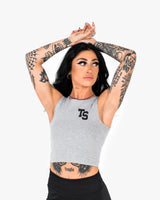 WKND Fitted Crop Tank - Grey
