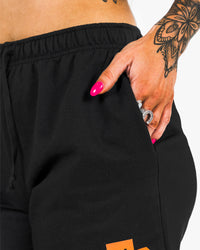 WKND Leisure Short - Black w/ Orange