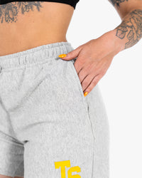 WKND Leisure Short - Heather Grey w/ Yellow