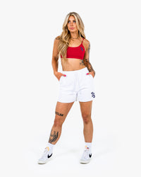 WKND Leisure  Short - White w/ Navy