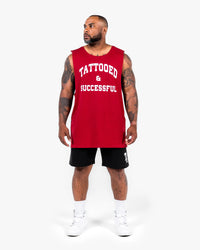 WKND Relaxed Tank - Red w/ White