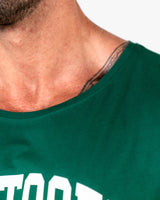 WKND Relaxed Tank - Green w/ White
