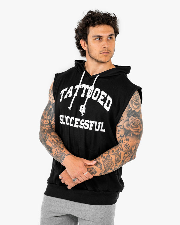 WKND Sleeveless Hoodie - Black