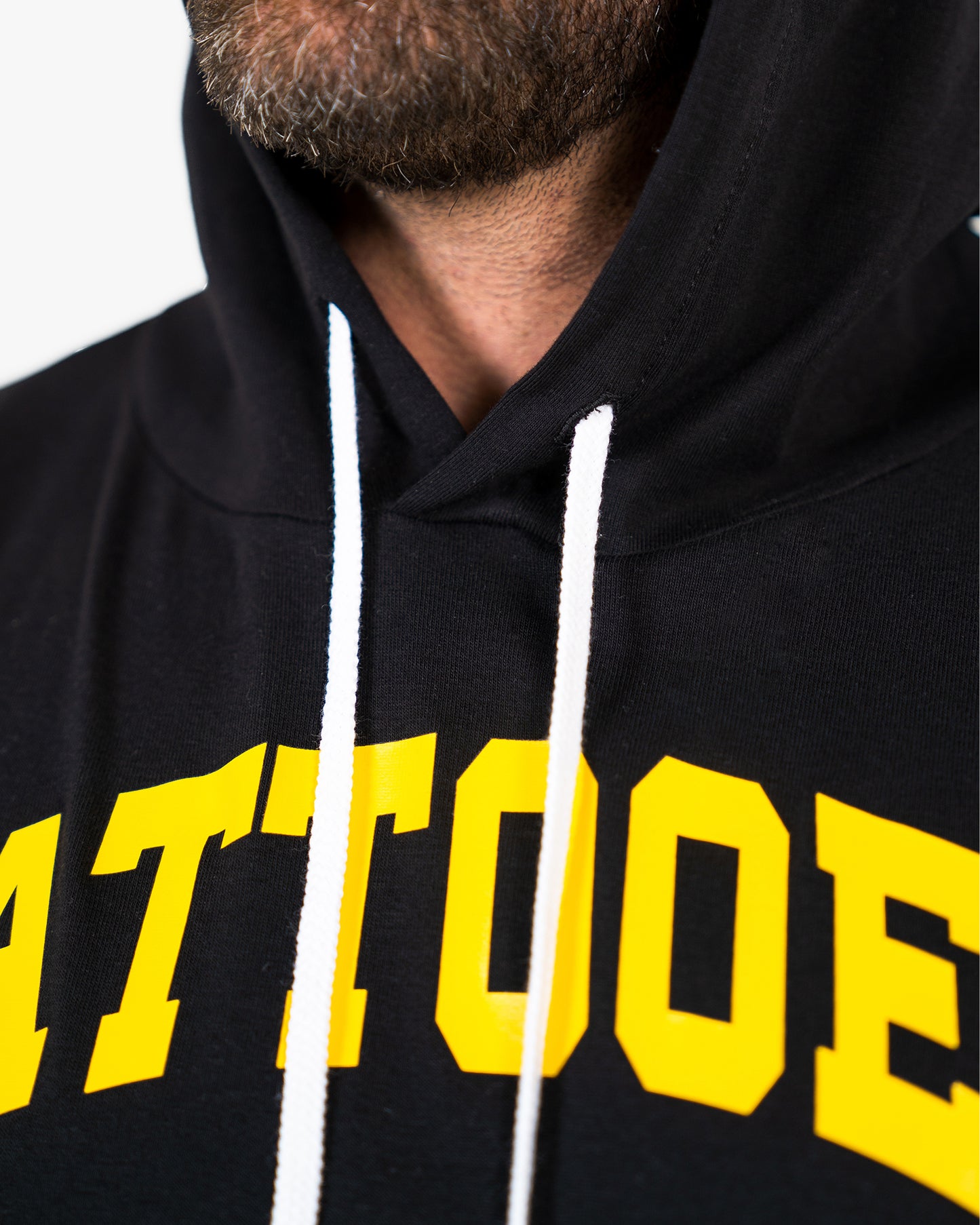 WKND Sleeveless Hoodie - Black w/ Yellow