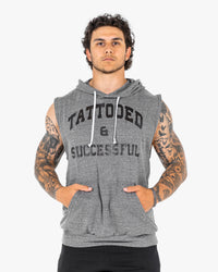 WKND Sleeveless Hoodie - Heather Grey