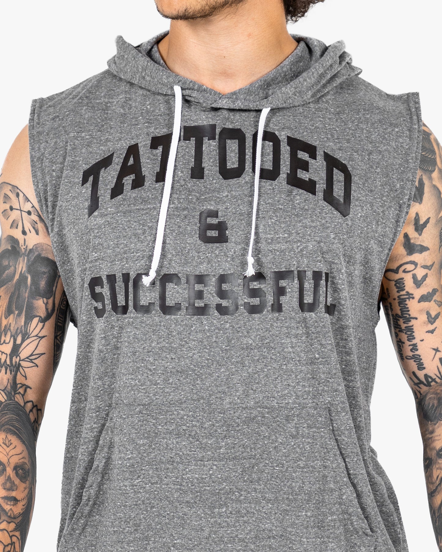 WKND Sleeveless Hoodie - Heather Grey