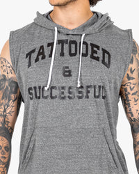 WKND Sleeveless Hoodie - Heather Grey