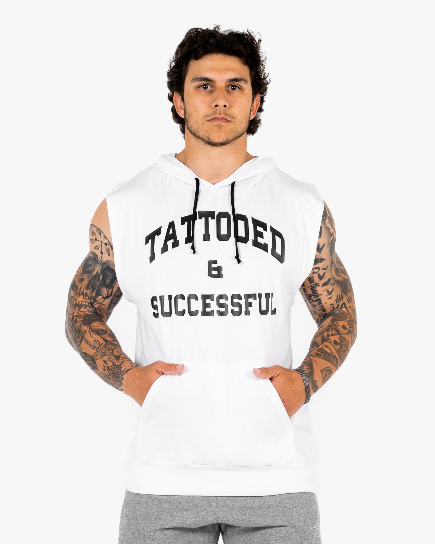 WKND Sleeveless Hoodie - White