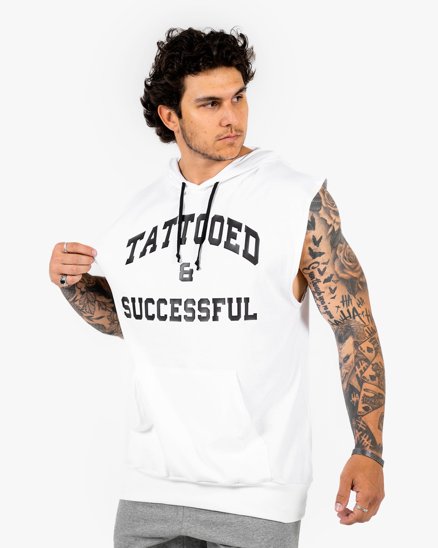 WKND Sleeveless Hoodie - White