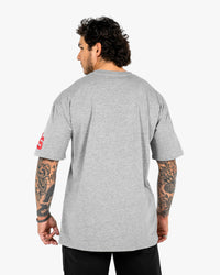 WKND Staple Tee - Heather Grey w/ Red
