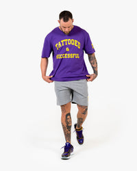 WKND Staple Tee - Purple w/ Yellow