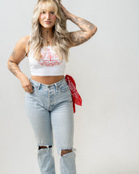 Traditional Ribbed Tank - White