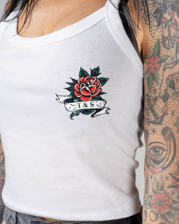 Traditional Crop Tank - White