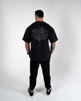 Brand Oversized Tee - Asphalt w/ Black