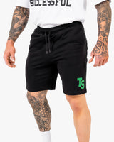WKND Mens Comfort Shorts - Black w/ Green