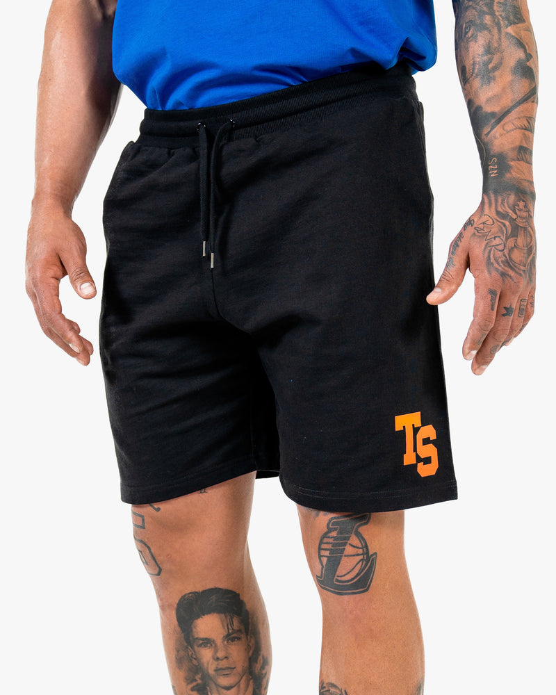 WKND Mens Comfort Shorts - Black w/ Orange