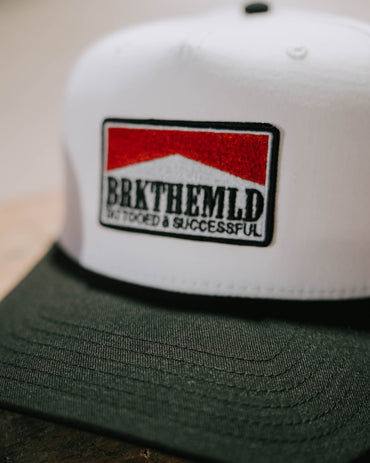 Brkthemld 5 Panel Hat- Black/White