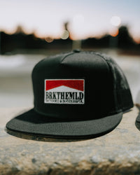 Brkthemld 5 Panel Snapback Hat- Black