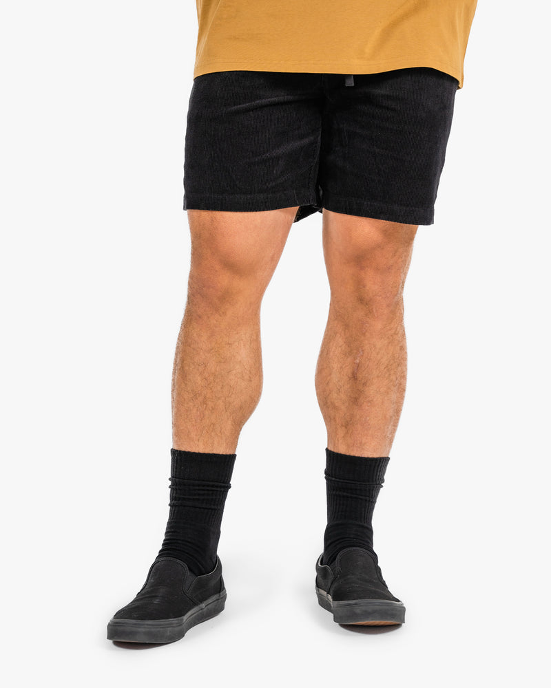 Mens Icon Cord Shorts - Blackout