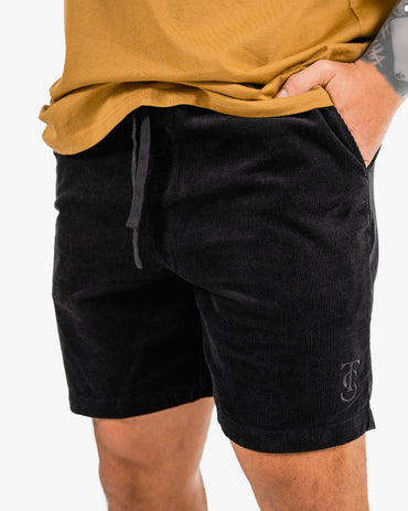 Mens Icon Cord Shorts - Blackout