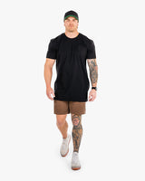 Mens Icon Cord Shorts - Walnut w/ Black