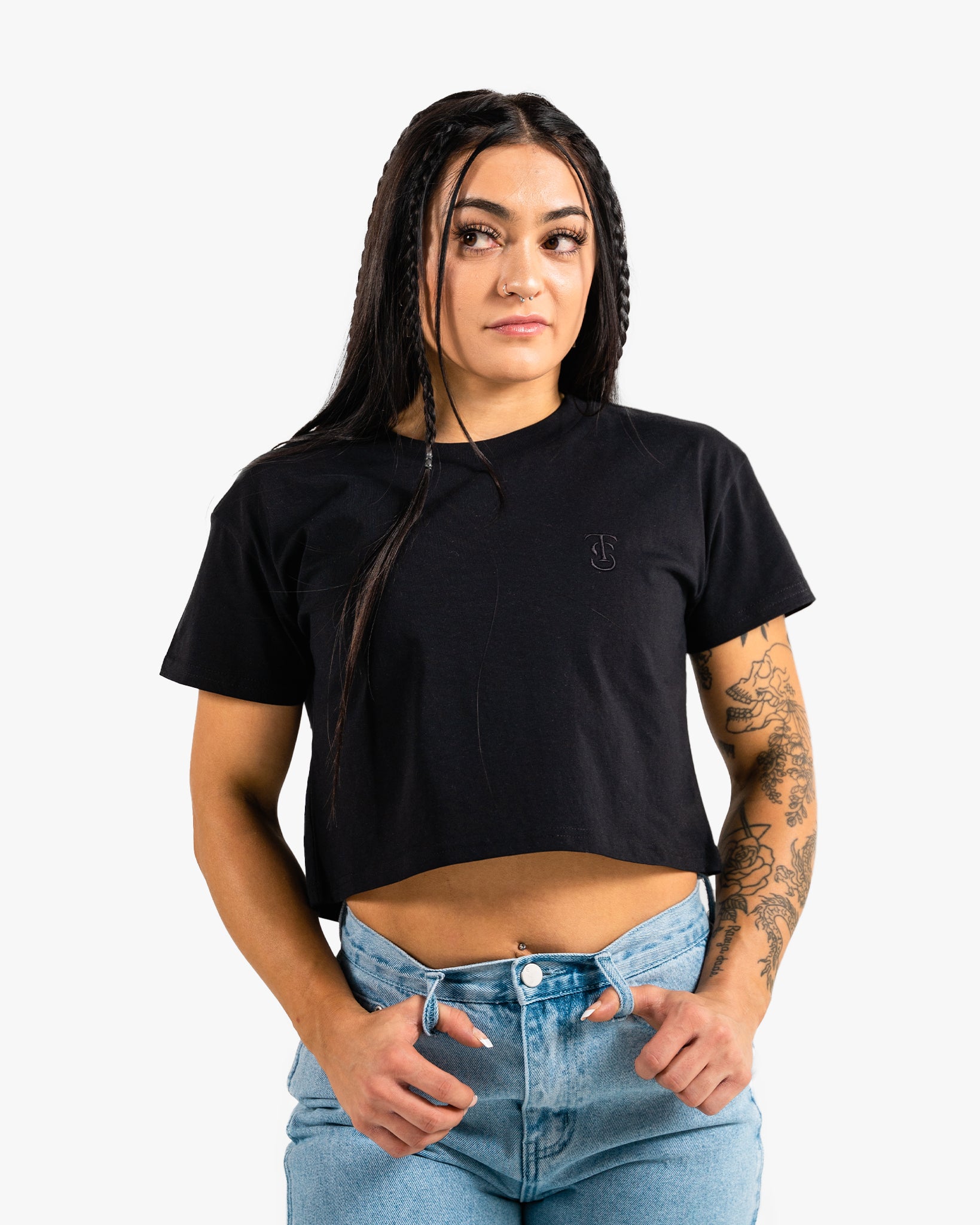 Icon Crop - Black w/ Black